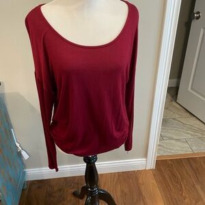 Charlotte Russe Deep Red Long Sleeve Top